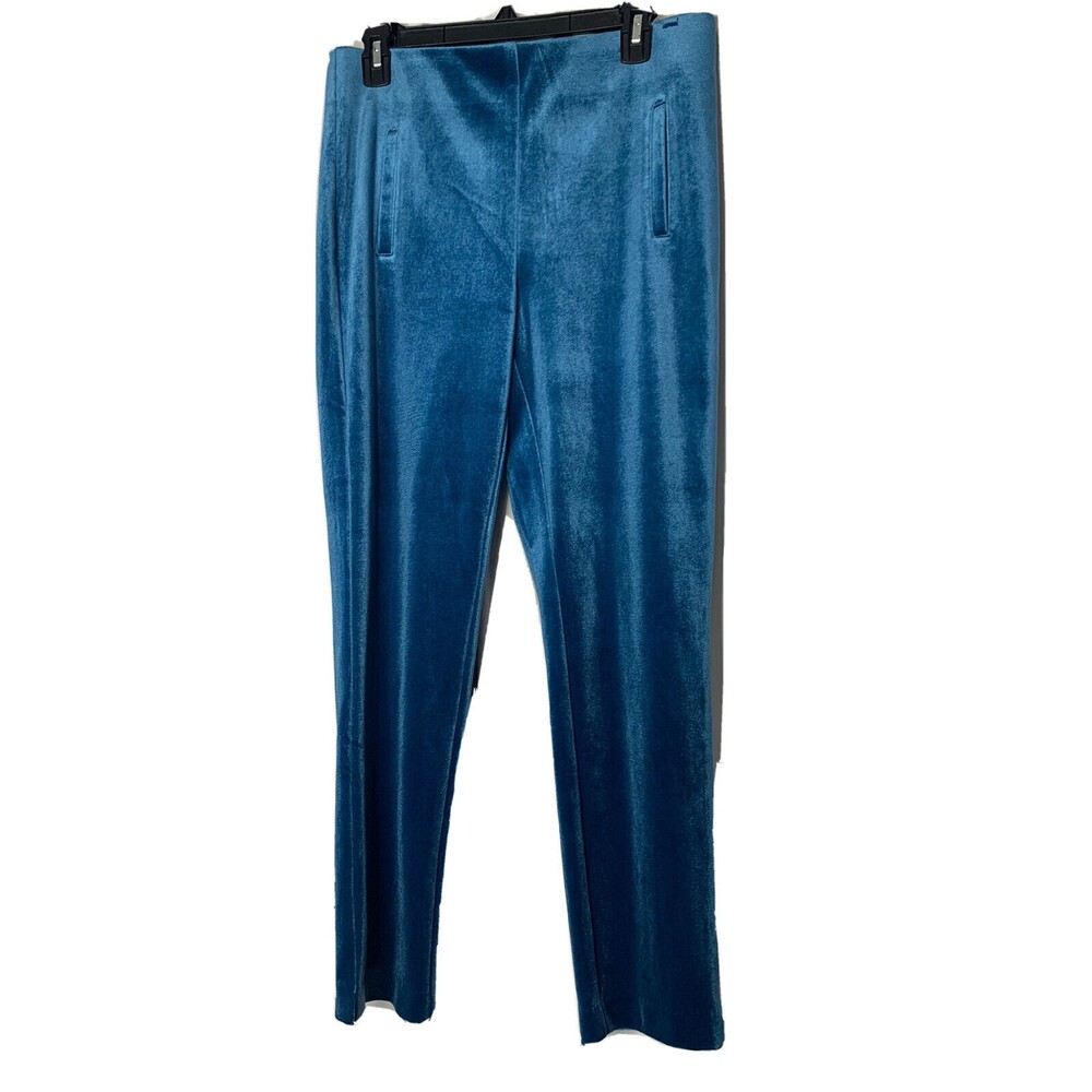 Chicos The Juliet Velveteen Velvet Ankle Pants Size 0.5 Ankle Victorian Blue